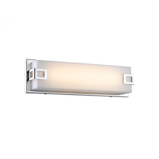 Avenue Cermack St. 18in 1-Light LED Vanity Bar | Modern Polished Chrome and Glass | Bathroom Vanity | 18 x 4 x 5 in | Model HF1117-CH