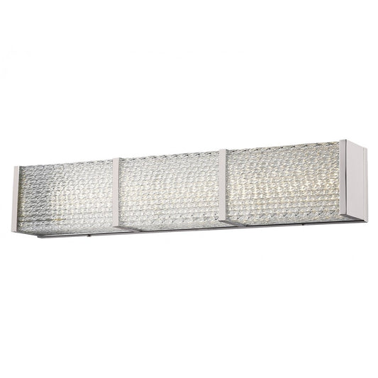 Avenue Lighting Cermack St. 32in 1-Light LED Bath Bar | Modern Brushed Nickel and Glass | Bathroom Vanity | 32 x 5 x 4 in | Model HF1122-BN