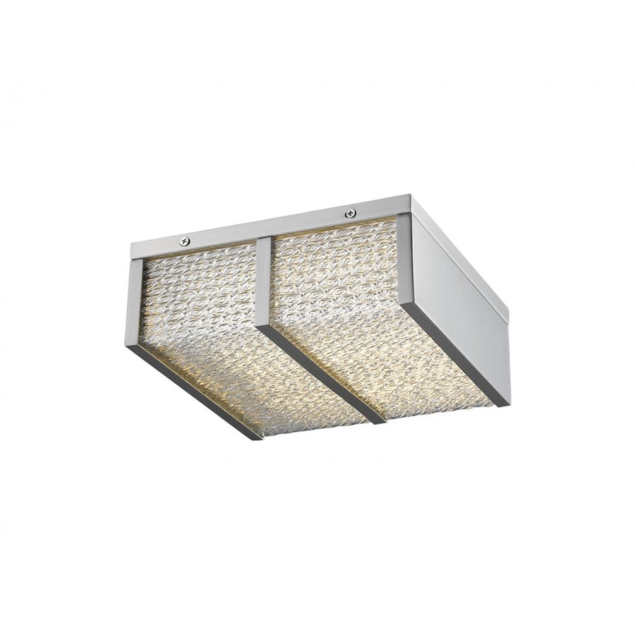 Avenue Lighting Cermack St. 10in 1-Light LED Flush Mount | Brushed Nickel Steel and Glass | Hallway & Bedroom Ceiling Light | Model HF1123-BN