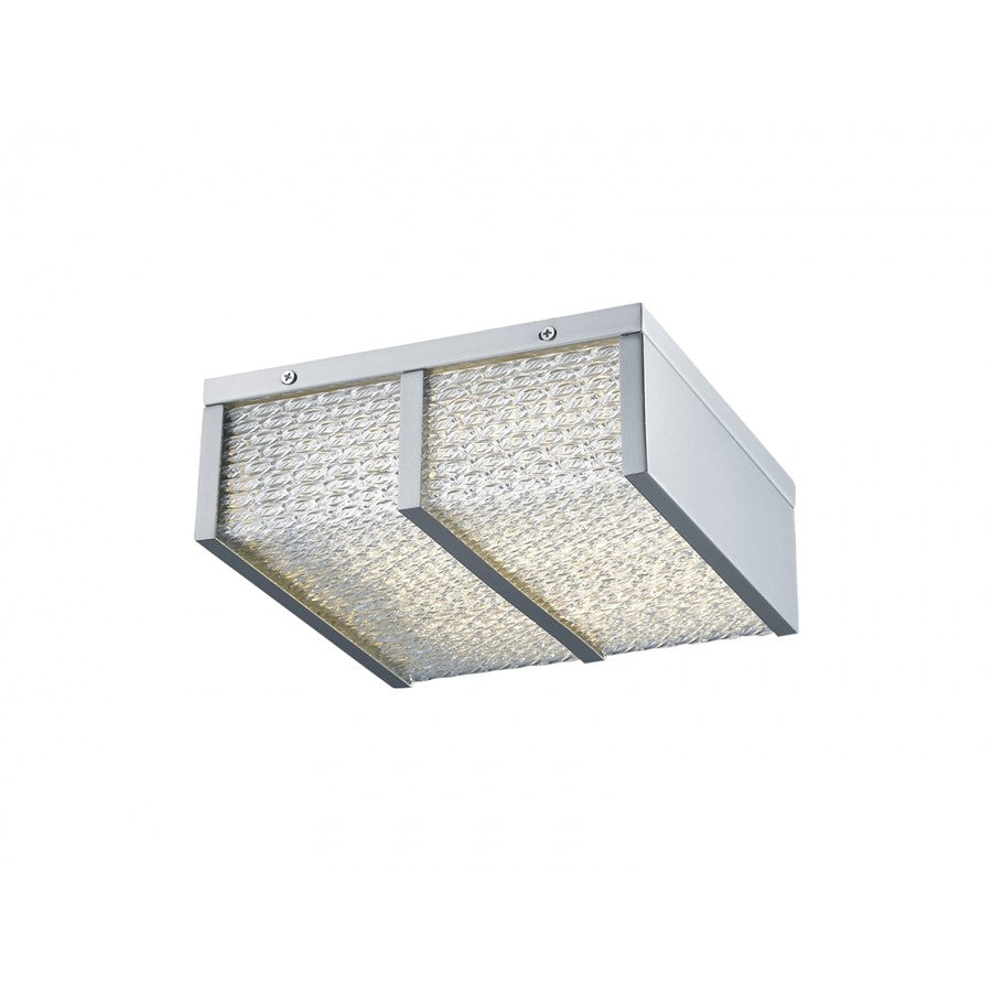 Avenue Lighting Cermack St. 10in 1-Light LED Flush Mount | Polished Chrome Steel and Glass | Hallway & Bedroom Ceiling Light | Model HF1123-CH