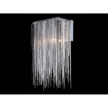 Avenue Lighting Fountain Ave. 14in 1-Light Wall Sconce | Glamorous Chrome Brass/Steel | Hallway & Bedroom Ambient Light | 8 x 14 in | Model HF1200-CH