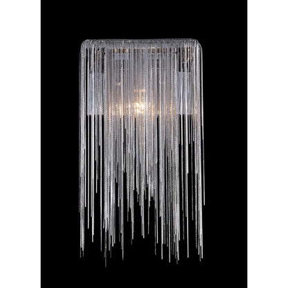 Avenue Lighting Fountain Ave. 14in 1-Light Wall Sconce | Glamorous Chrome Brass/Steel | Hallway & Bedroom Ambient Light | 8 x 14 in | Model HF1200-CH