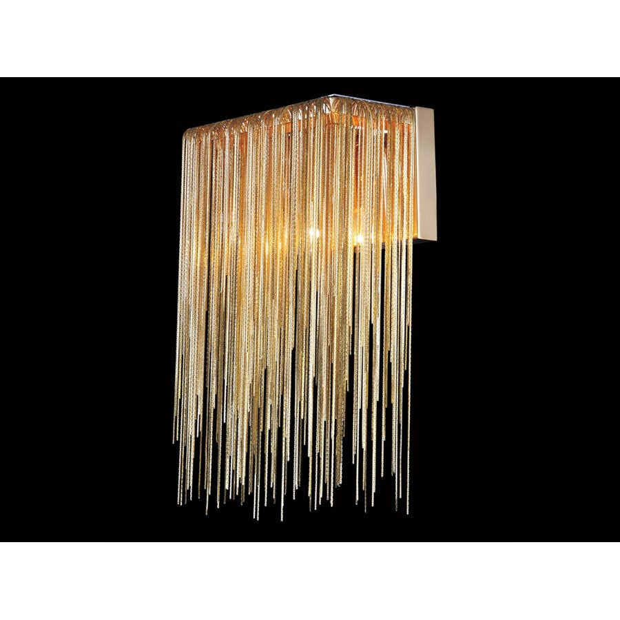 Avenue Lighting Fountain Ave. 14in 1-Light Wall Sconce | Glamorous Gold Brass/Steel | Hallway & Bedroom Ambient Light | 8 x 14 in | Model HF1200-G