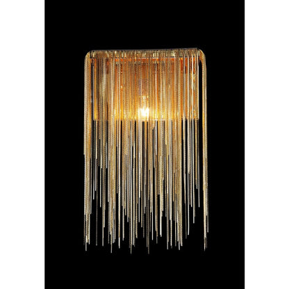 Avenue Lighting Fountain Ave. 14in 1-Light Wall Sconce | Glamorous Gold Brass/Steel | Hallway & Bedroom Ambient Light | 8 x 14 in | Model HF1200-G