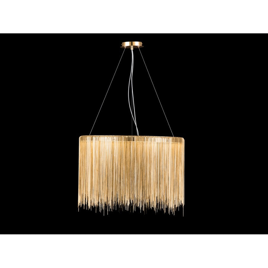 Avenue Lighting Fountain Ave. 24in LED Round Chandelier | Gold Brass/Steel | Dining Room & Living Room | 24 x 24 x 20 in | Model HF1202-G