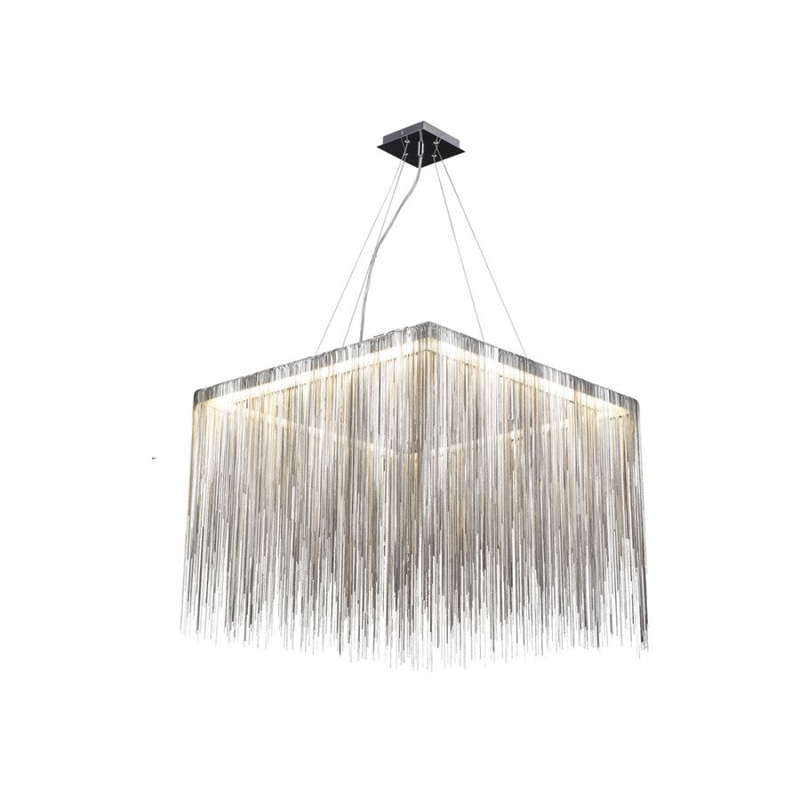 Avenue Lighting Fountain Ave. 24in LED Square Chandelier | Chrome Brass/Steel | Dining Room & Living Room | 7950 Lumens, 3000K | Model HF1203-CH