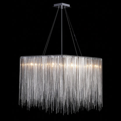 Avenue Lighting Fountain Ave. 24in LED Square Chandelier | Chrome Brass/Steel | Dining Room & Living Room | 7950 Lumens, 3000K | Model HF1203-CH