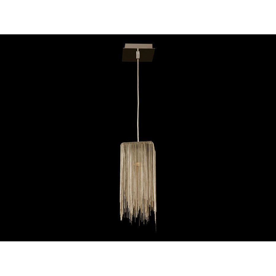 Avenue Lighting Fountain Ave. 13in 1-Light Square Pendant | Gold Brass/Steel | Kitchen Island & Dining Room | 6.5W GU10 LED, Dimmable | Model HF1204-G