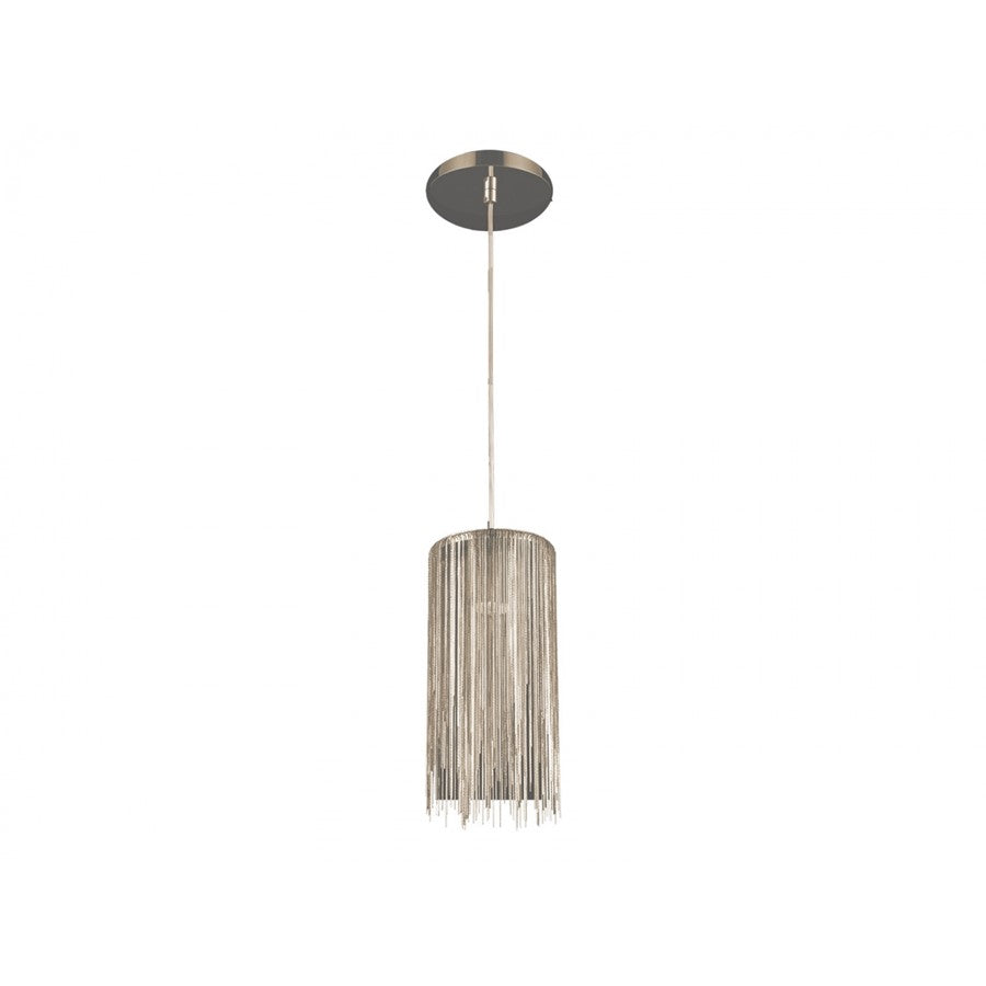Avenue Lighting Fountain Ave. 13in 1-Light Pendant | Chrome Brass/Steel | Kitchen Island & Dining Room | 6 x 6 x 13 in | Model HF1205-CH