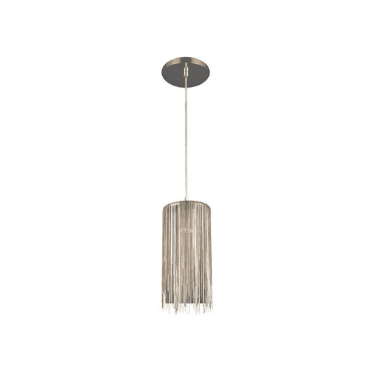 Avenue Lighting Fountain Ave. 13in 1-Light Pendant | Chrome Brass/Steel | Kitchen Island & Dining Room | 6 x 6 x 13 in | Model HF1205-CH