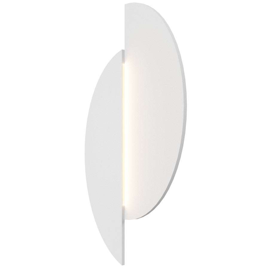 Avenue Lighting Parker 15in 1-Light Wall Sconce | White Metal/Plaster | Modern Half Moon | Bedroom & Hallway | 12 x 15 in | Model HF1370-WHT