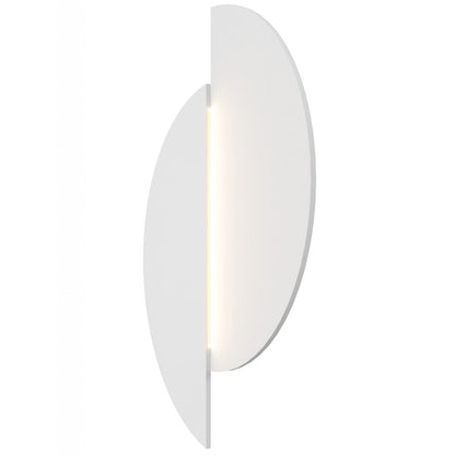 Avenue Lighting Parker 15in 1-Light Wall Sconce | White Metal/Plaster | Modern Half Moon | Bedroom & Hallway | 12 x 15 in | Model HF1370-WHT