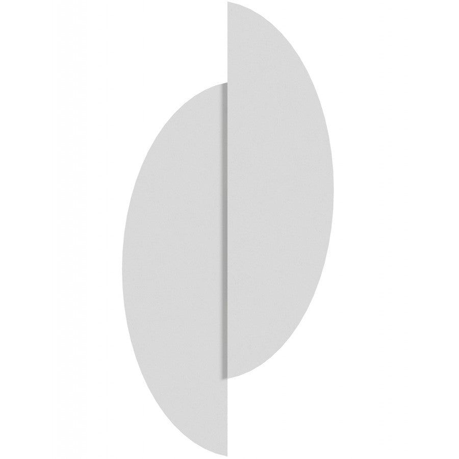 Avenue Lighting Parker 20in 1-Light Wall Sconce | White Metal/Plaster | Modern Half Moon | Bedroom & Hallway | 10 x 20 in | Model HF1371-WHT