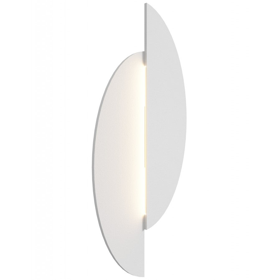 Avenue Lighting Parker 20in 1-Light Wall Sconce | White Metal/Plaster | Modern Half Moon | Bedroom & Hallway | 10 x 20 in | Model HF1371-WHT