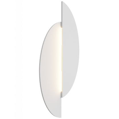 Avenue Lighting Parker 20in 1-Light Wall Sconce | White Metal/Plaster | Modern Half Moon | Bedroom & Hallway | 10 x 20 in | Model HF1371-WHT