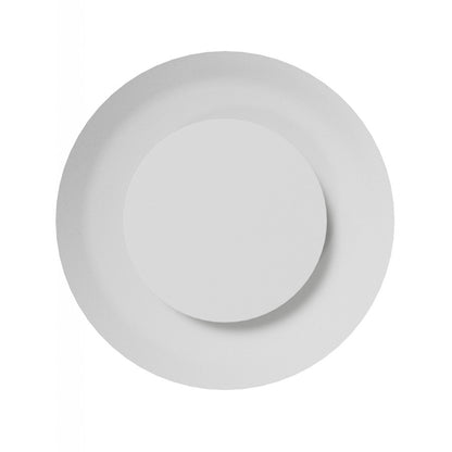 Avenue Lighting Parker 11in 1-Light Round Wall Sconce | Modern White Metal/Plaster | Bedroom & Hallway Accent | 11 x 11 in | Model HF1373-WHT