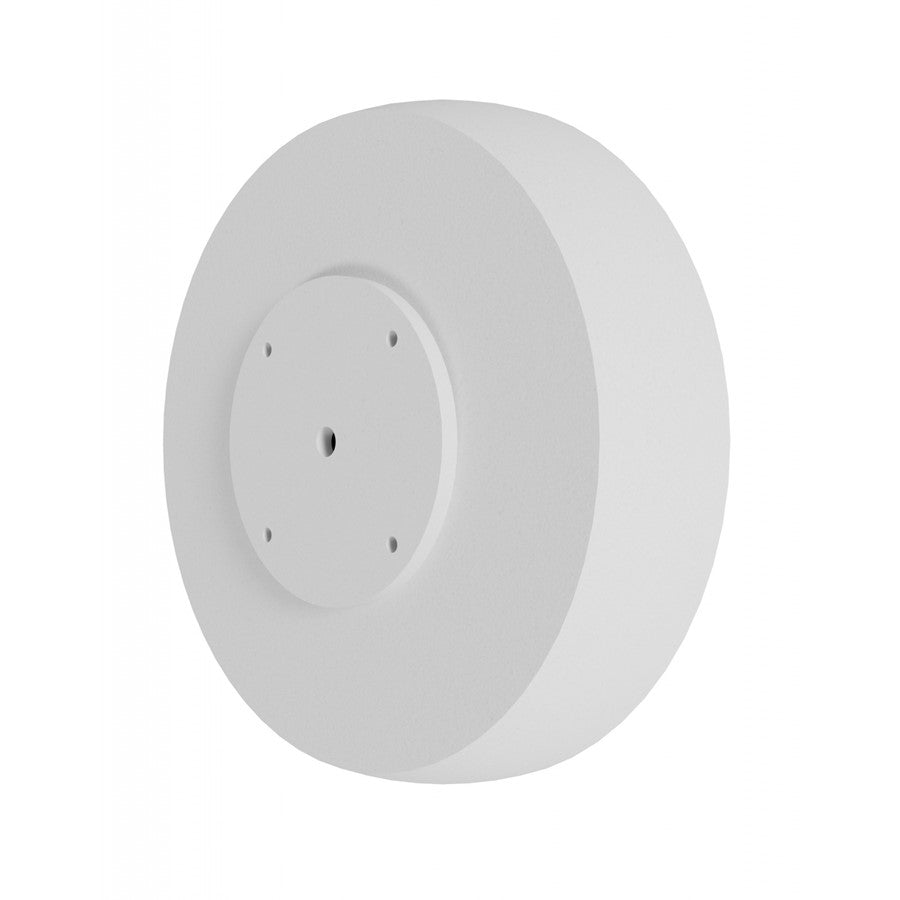 Avenue Lighting Parker 11in 1-Light Round Wall Sconce | Modern White Metal/Plaster | Bedroom & Hallway Accent | 11 x 11 in | Model HF1373-WHT