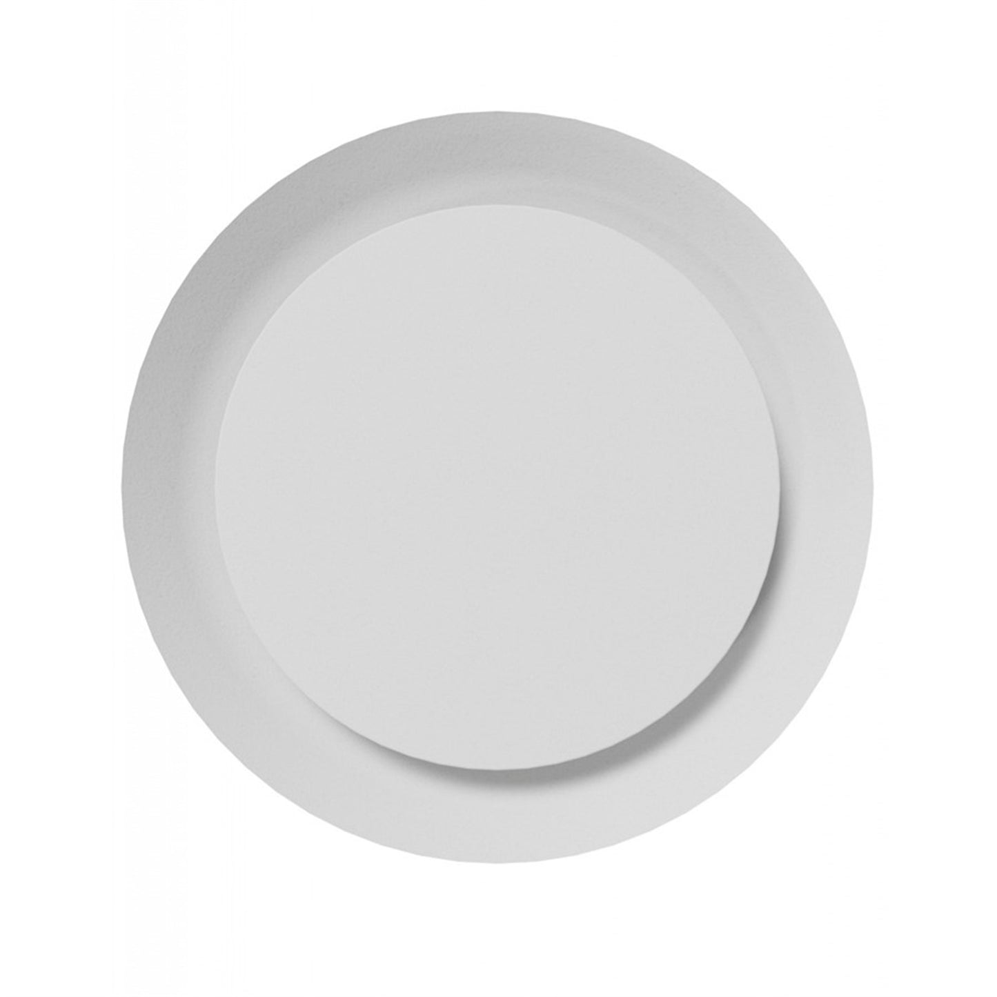 Avenue Lighting Parker 15in 1-Light Round Wall Sconce | Modern White Metal/Plaster | Bedroom & Hallway Accent | 15 x 15 in | Model HF1374-WHT