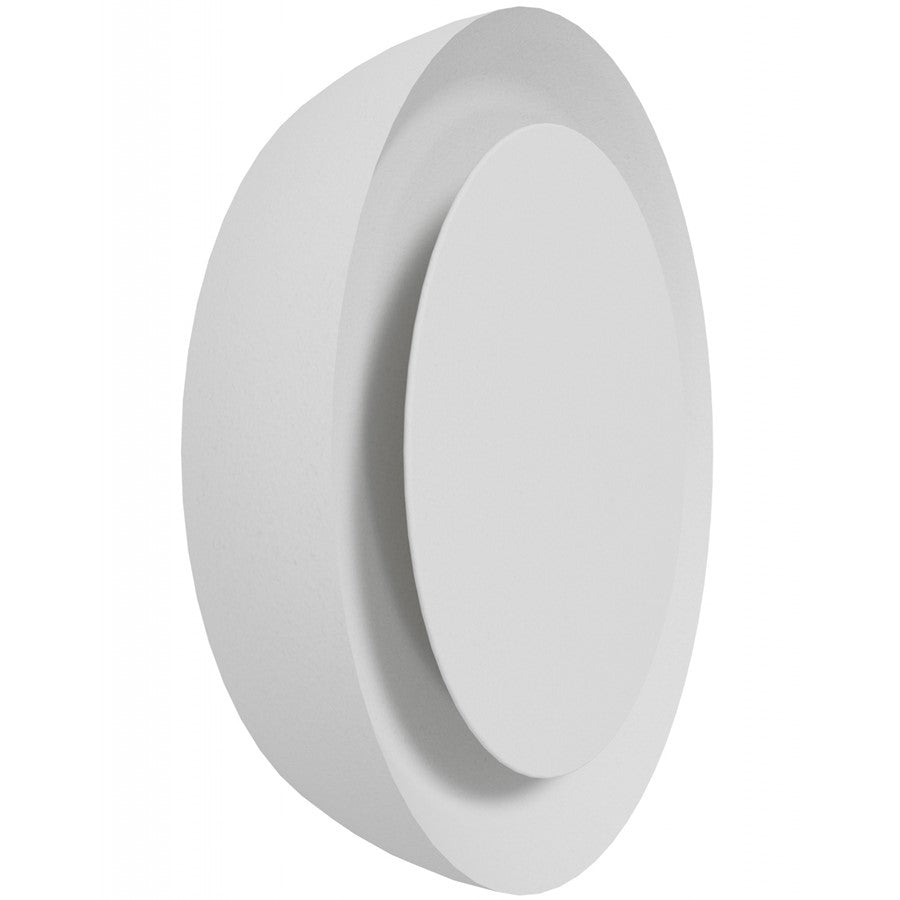 Avenue Lighting Parker 15in 1-Light Round Wall Sconce | Modern White Metal/Plaster | Bedroom & Hallway Accent | 15 x 15 in | Model HF1374-WHT