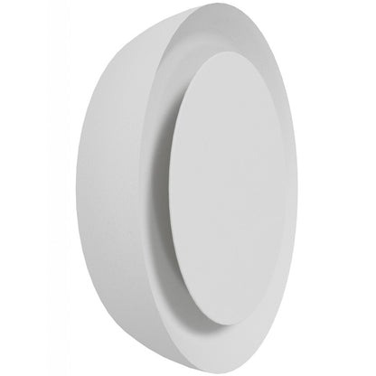 Avenue Lighting Parker 15in 1-Light Round Wall Sconce | Modern White Metal/Plaster | Bedroom & Hallway Accent | 15 x 15 in | Model HF1374-WHT