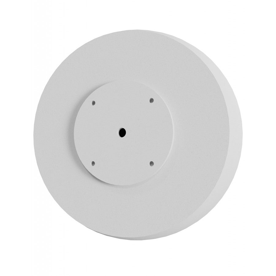 Avenue Lighting Parker 15in 1-Light Round Wall Sconce | Modern White Metal/Plaster | Bedroom & Hallway Accent | 15 x 15 in | Model HF1374-WHT
