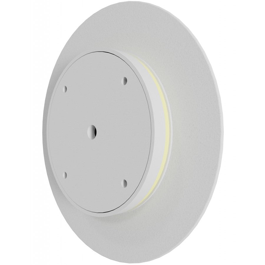Avenue Lighting Parker 15in 1-Light Round Wall Sconce | Modern White Metal/Plaster | Bedroom & Hallway Accent | 15 x 15 in | Model HF1376-WHT