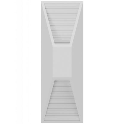 Avenue Lighting Parker 2-Light 18in Wall Sconce | Modern White Metal/Plaster | Bedroom & Hallway Accent Light | 7 x 18 in | Model HF1377-WHT