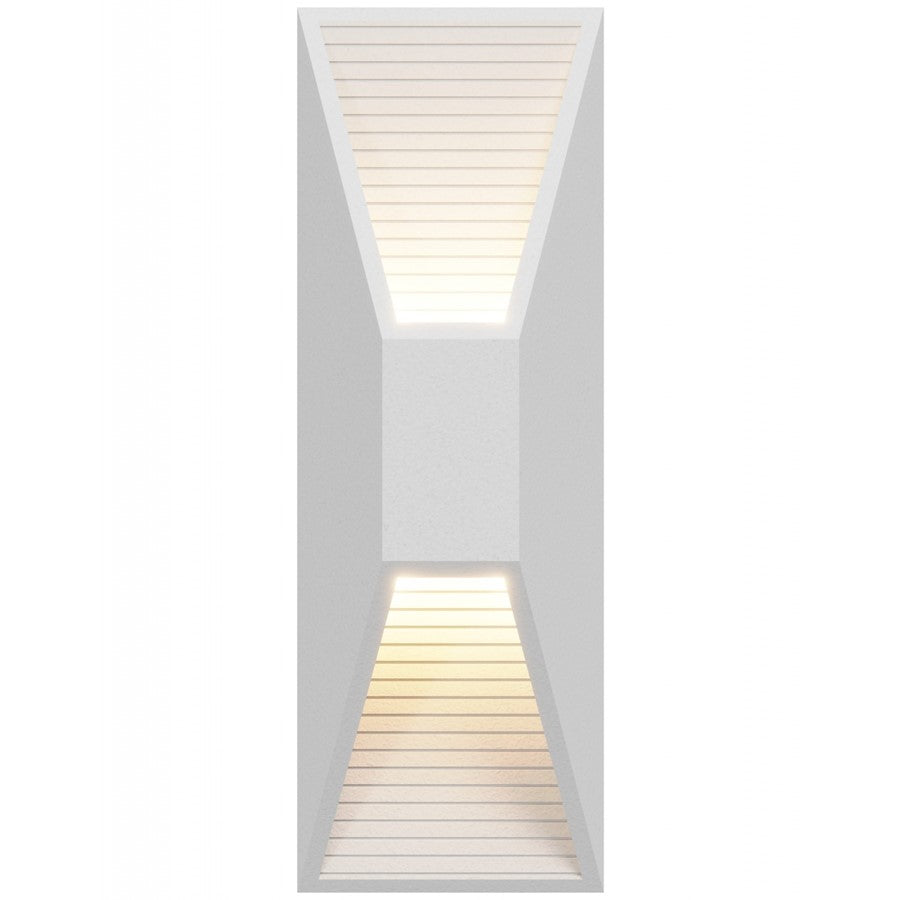 Avenue Lighting Parker 2-Light 18in Wall Sconce | Modern White Metal/Plaster | Bedroom & Hallway Accent Light | 7 x 18 in | Model HF1377-WHT