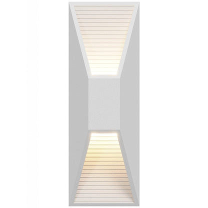 Avenue Lighting Parker 2-Light 18in Wall Sconce | Modern White Metal/Plaster | Bedroom & Hallway Accent Light | 7 x 18 in | Model HF1377-WHT