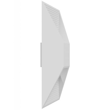 Avenue Lighting Parker 2-Light 18in Wall Sconce | Modern White Metal/Plaster | Bedroom & Hallway Accent Light | 7 x 18 in | Model HF1377-WHT