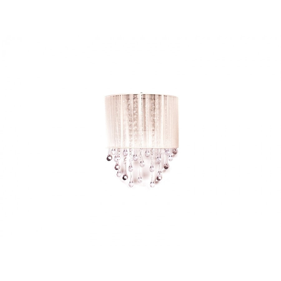 Avenue Lighting Beverly Dr. 2Lt 12" Wall Sconce, White Silk String
