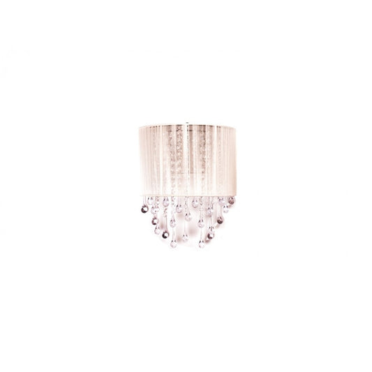 Avenue Lighting Beverly Dr. 2Lt 12" Wall Sconce, White Silk String