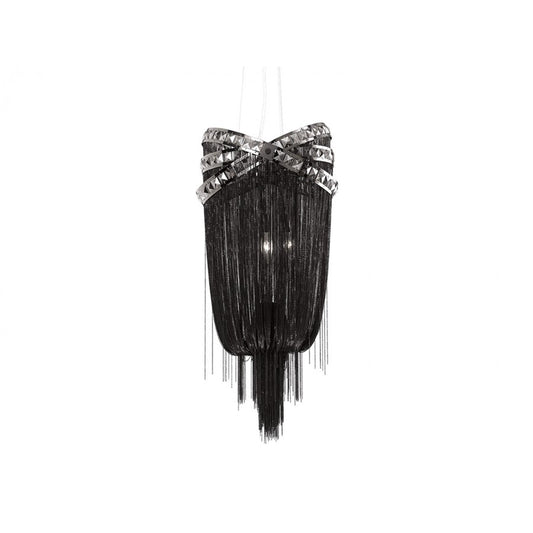 Avenue Wilshire Blvd. 4Lt 36" Sconce, Black Chrome/Smoke