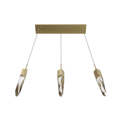 Avenue Lighting Aspen 3Lt 130" Pendant, Brass/Clear Crystal