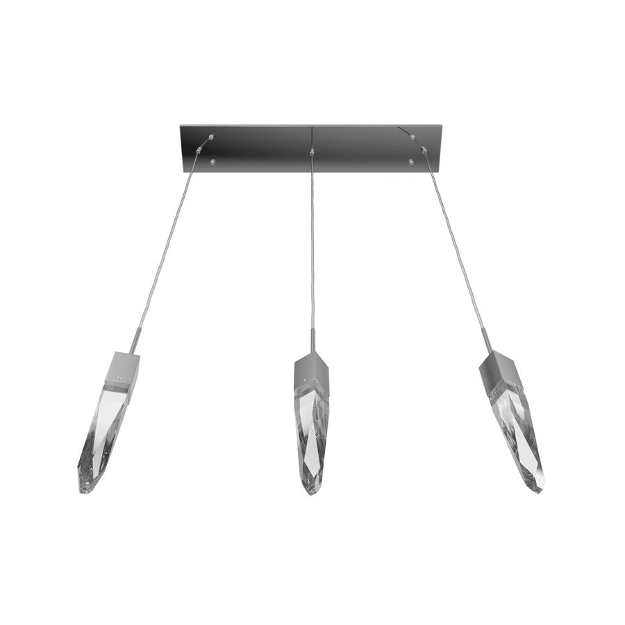 Avenue Lighting Aspen 3Lt 130" Pendant, Chrome/Clear Crystal