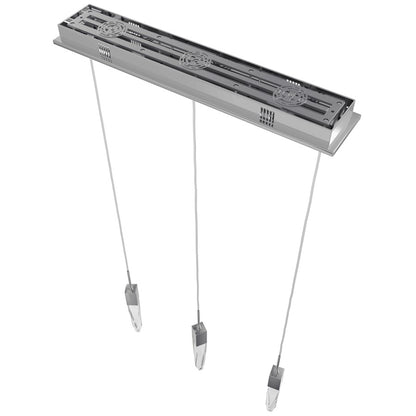 Avenue Lighting Aspen 3Lt 130" Pendant, Chrome/Clear Crystal