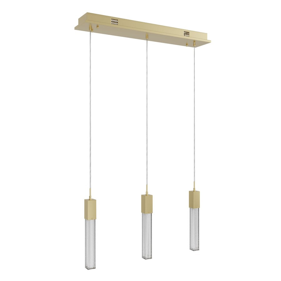 Avenue Lighting Boa 3Lt 130" Pendant/Multi Port, Brushed Brass