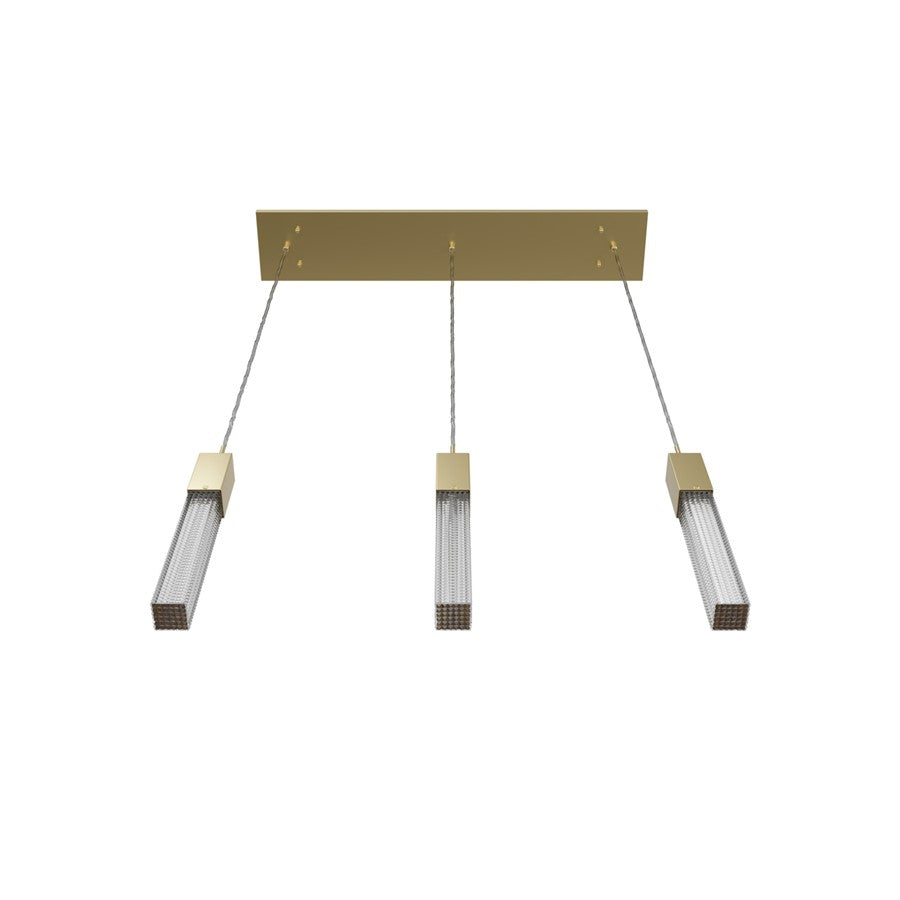 Avenue Lighting Boa 3Lt 130" Pendant/Multi Port, Brushed Brass