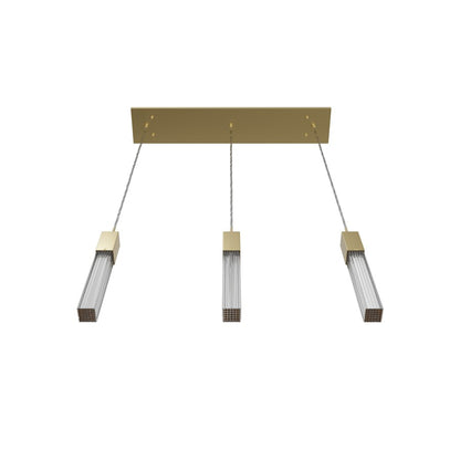 Avenue Lighting Boa 3Lt 130" Pendant/Multi Port, Brushed Brass