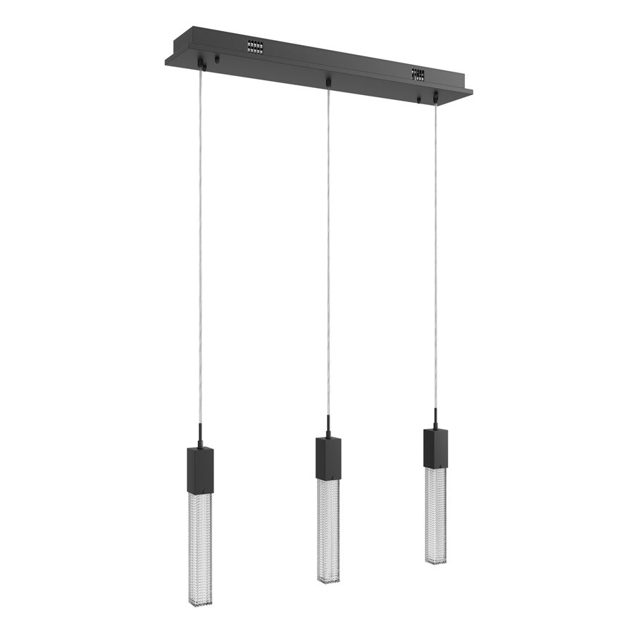 Avenue Lighting Boa 3 Light 130" Pendant/Multi Port , Black