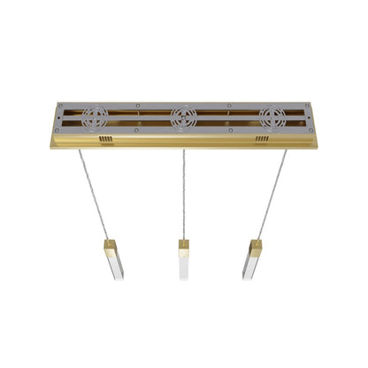 Avenue Original Glacier 3Lt 130" Pendant, Brass/Clear Crystal