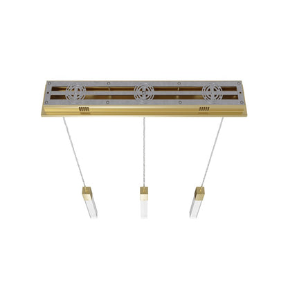 Avenue Original Glacier 3Lt 130" Pendant, Brass/Snow