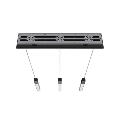 Avenue Original Glacier 3Lt 130" Pendant, Black/Clear Crystal