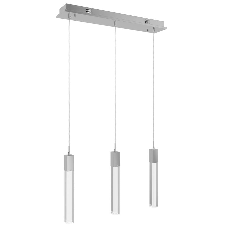 Avenue Original Glacier 3Lt 130" Pendant, Chrome/Crystal