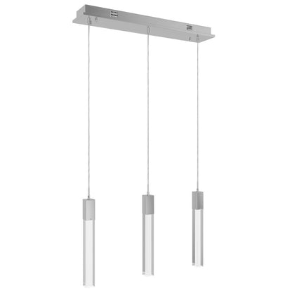 Avenue Original Glacier 3Lt 130" Pendant, Chrome/Crystal
