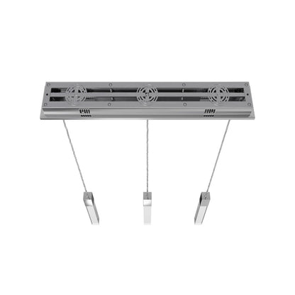 Avenue Original Glacier 3Lt 130" Pendant, Chrome/Crystal