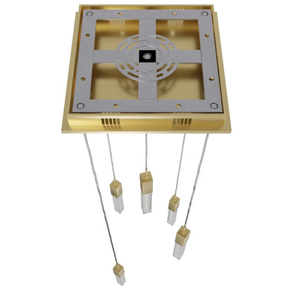 Avenue Lighting Boa 5Lt 144" Pendant/Multi Port, Brushed Brass