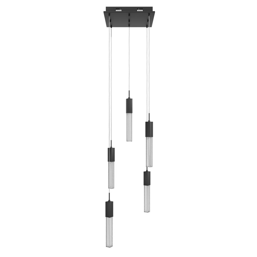 Avenue Lighting Boa 5 Light 144" Pendant/Multi Port , Black