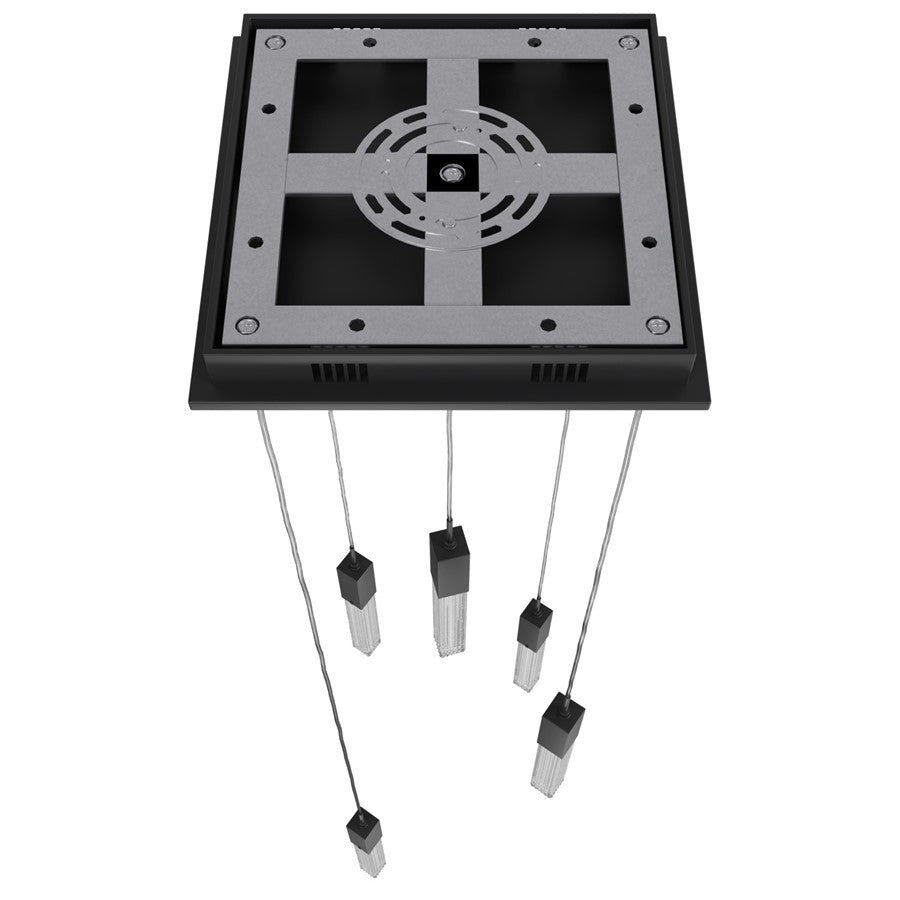 Avenue Lighting Boa 5 Light 144" Pendant/Multi Port , Black