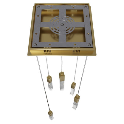 Avenue Original Glacier 5Lt 144" Pendant, Brass/Snow